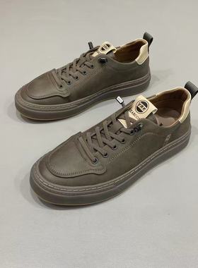 74205意尔康断码拼色板鞋春秋新款百搭透气运动休闲男士增高板鞋