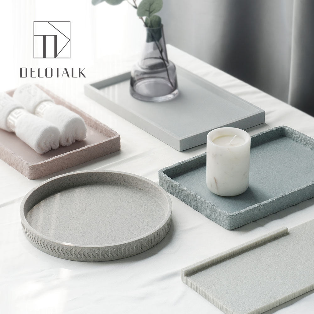 北欧砂岩浴室置物盘样板间香薰托盘客厅茶几摆件卧室衣帽间收纳,家居饰品,香薰托盘,淘宝优惠券,粉丝福利购,淘宝优惠卷