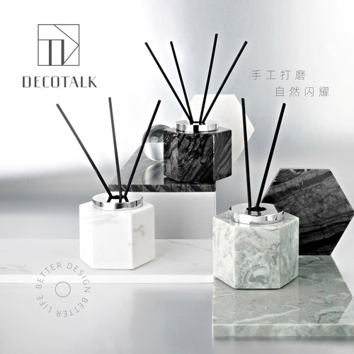 decotalk原创香薰摆件天然大理石