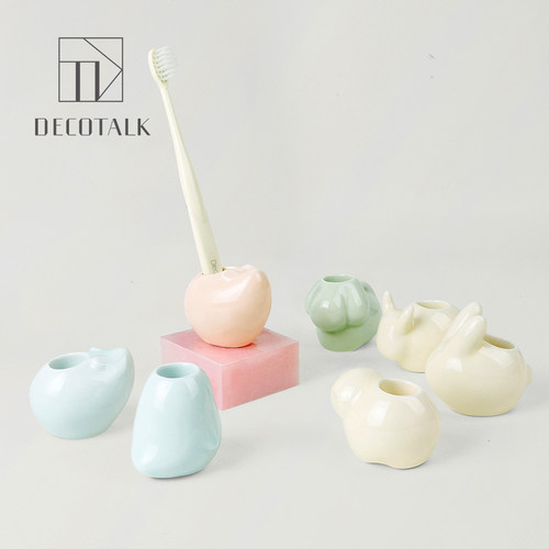 陶瓷牙刷座DecoTalk小清新