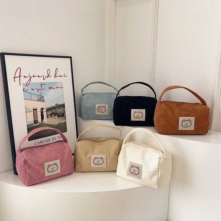 灯芯绒包包女大容量2024新款秋冬百搭单肩斜挎包高级感女士枕头包