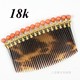 庭院 SOLD 上层精灵 拿破仑三世法国精美18K金CORAL有机发簪发钗