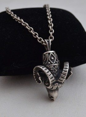 庭院海外希腊纯银立体吊坠