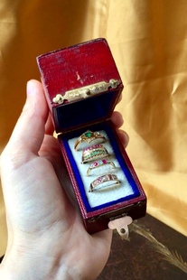 SOLD 西洋古董多位戒指盒Multi-Ring Box
