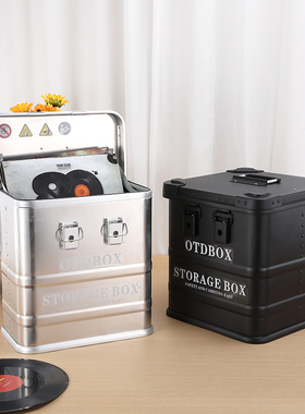 ALUBOX黑胶唱片收纳箱CD盒影碟胶片箱手提储物箱铝合金防潮置物箱