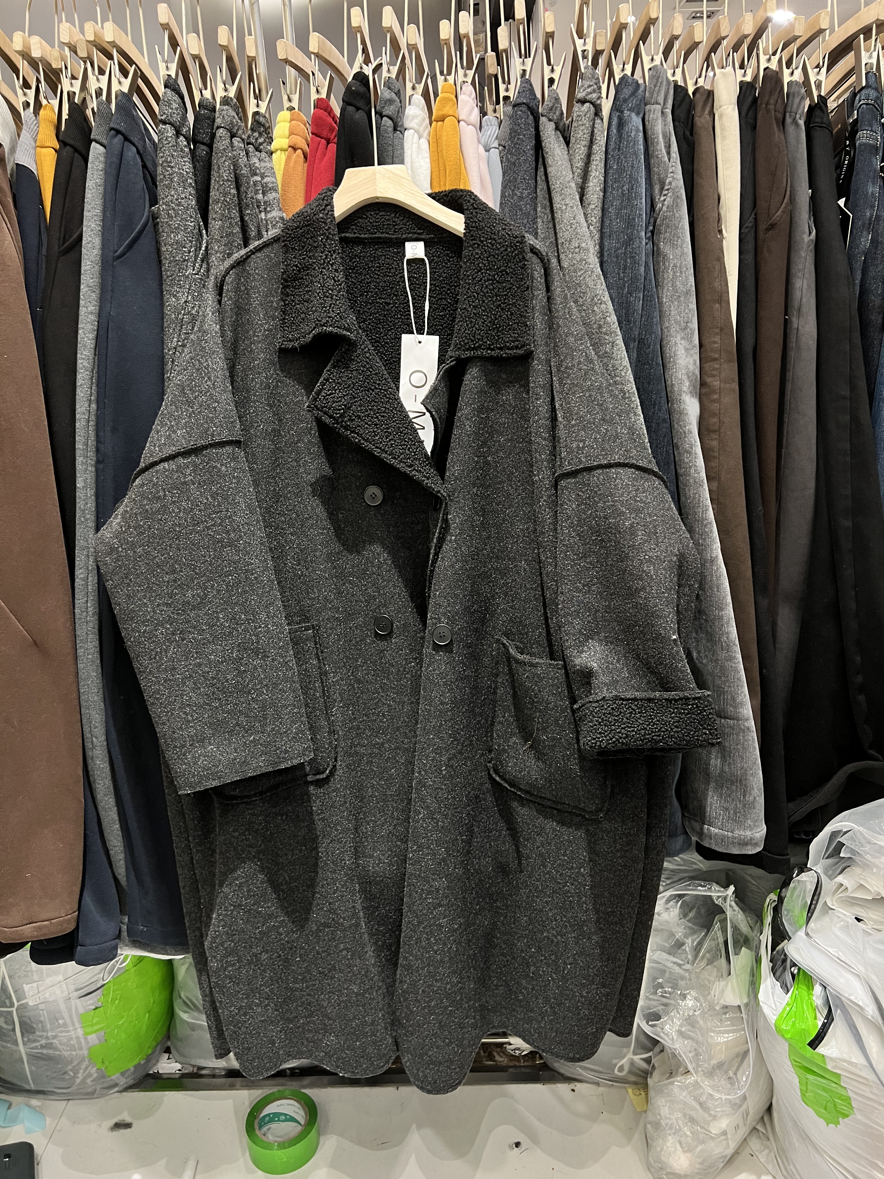 I-MiNa韩版加厚羊羔毛大衣女慵懒宽松百搭2025冬装休闲过膝长外套