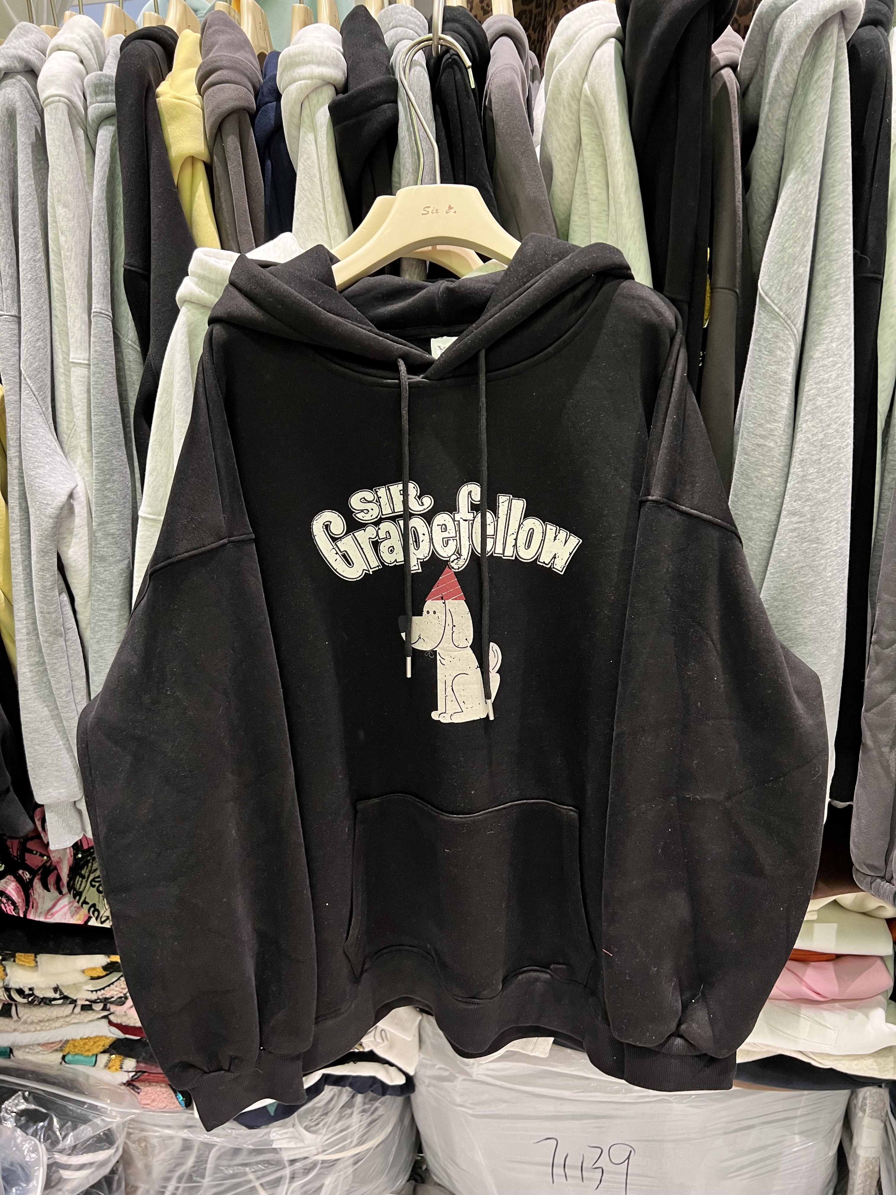 韩国Y.Y2025冬装时尚狗狗字母连帽加绒卫衣女宽松休闲上衣外套潮