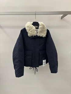 etoile韩国2025冬装新款简约百搭羊毛翻领羽绒服小个子保暖外套女