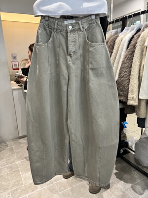 eregg26016韩国早春宽松慵懒气球裤牛仔裤百搭显瘦休闲弯刀裤女潮