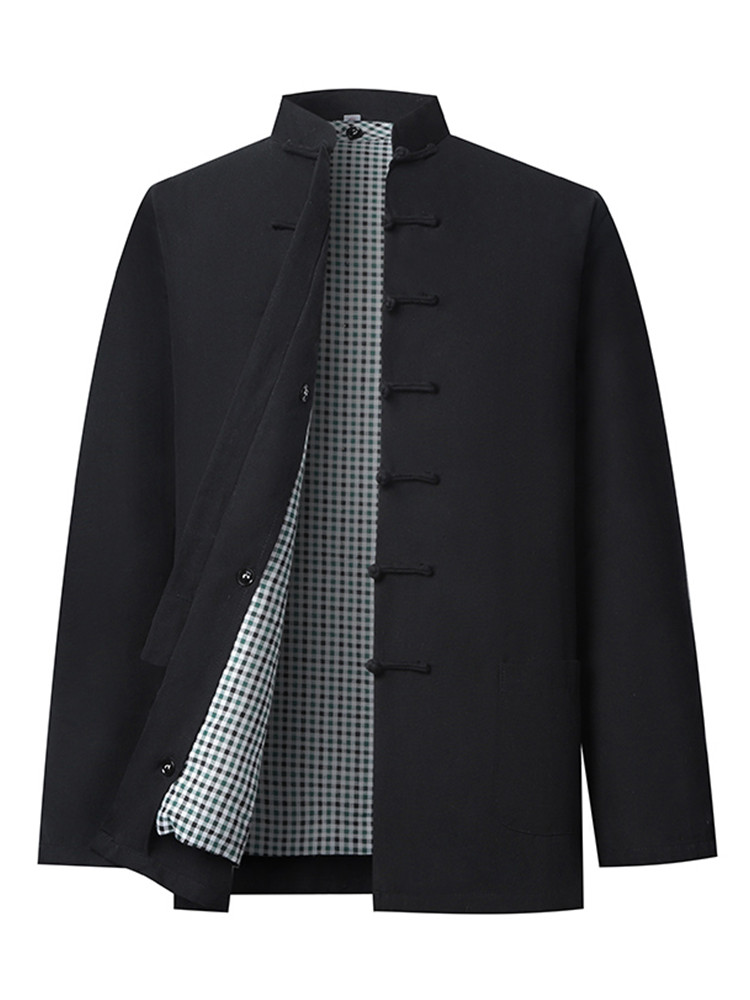 WINTER ELDERLY MENS TANG SUIT THICKENED COTTON JACKET JACKET LIVE LIVE COTTON COTTON LOOSE VERSION OF THE LARGE SIZE COTTON SUIT