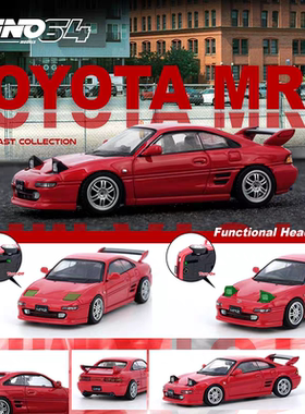 [现货]INNO 1:64 TOYOTA MR2 SW20 红色 可翻灯 合金汽车模型