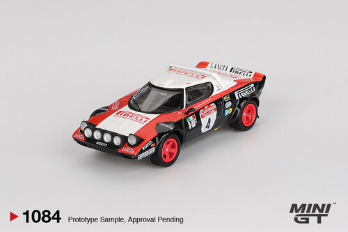 [现货]MINIGT 1:64 蓝旗亚 Stratos HF 4# 1978 合金汽车模型1084