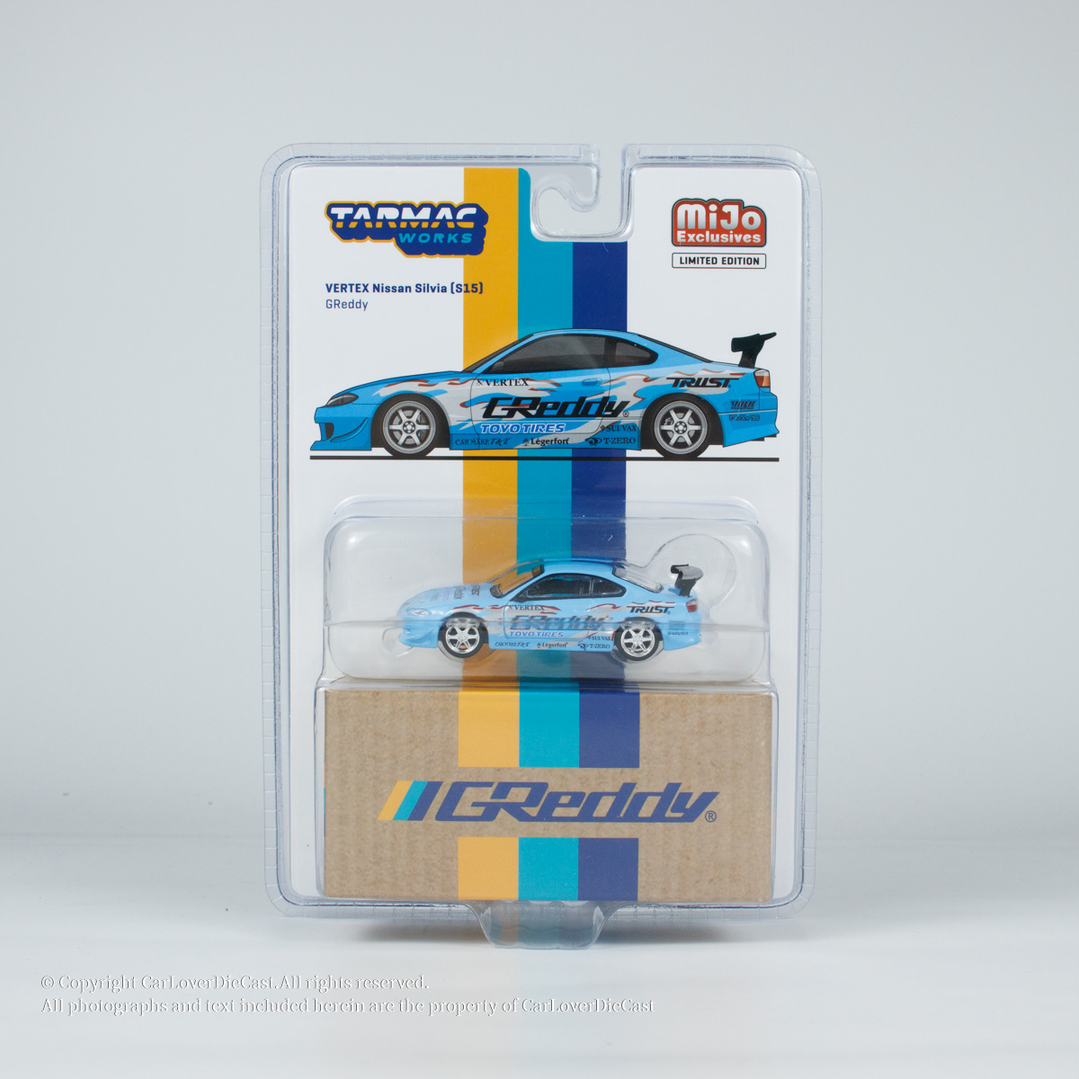 TW x MIJO 1:64 VERTEX Nissan Silvia (S15) GReddy合金汽车模型