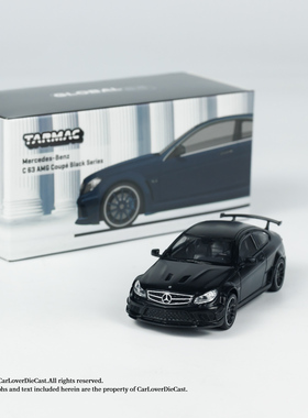 Tarmac Works TW 1:64 奔驰 C63 AMG Coupe Black 合金汽车模型