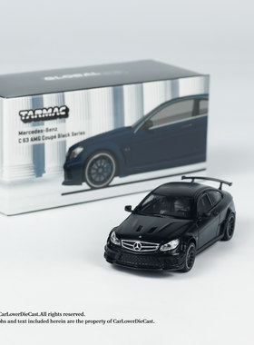 Tarmac Works TW 1:64 奔驰 C63 AMG Coupe Black 合金汽车模型