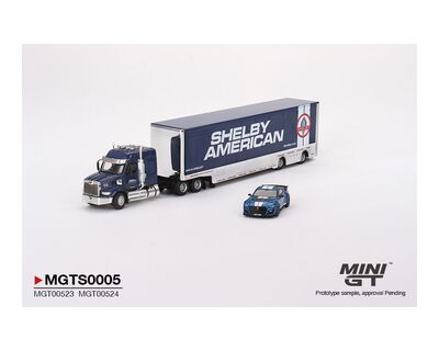 MINIGT 1:64 福特野马谢尔比GT500 SE西部之星集装箱套装合金车模
