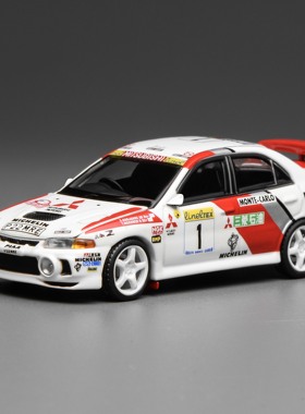 [现货]MH 1:64三菱LANCER EVO IV GSR 蒙特卡洛涂装 合金汽车模型