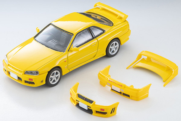 [现货]Tomytec TLV LV-N365a 日产 Skyline 25GT-T ER34 黄 98年图片