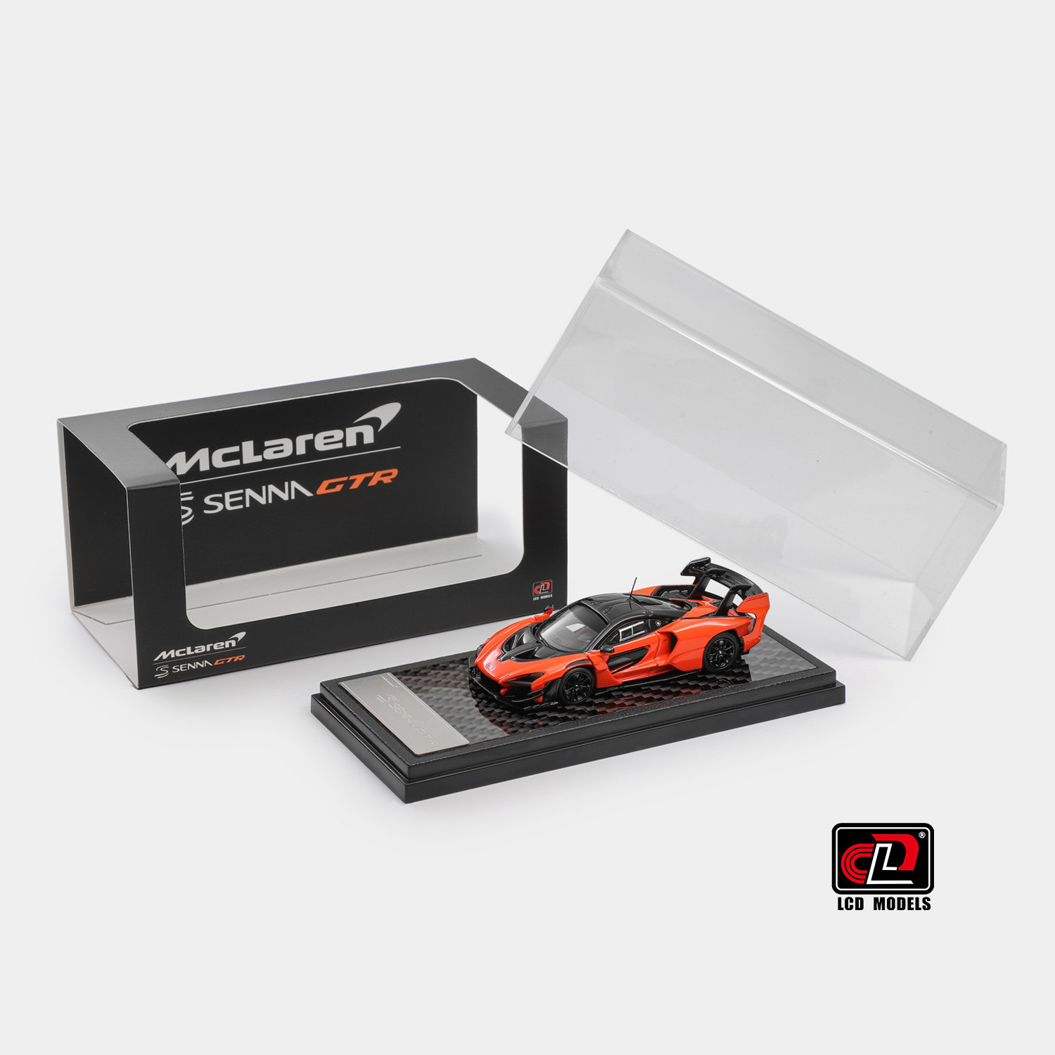 [现货]LCD 1:64迈凯伦McLaren塞纳Senna GTR 木瓜橙 合金汽车模型