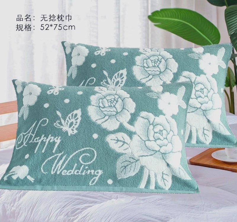 三琪枕巾毛巾料柔软厚实吸湿透气