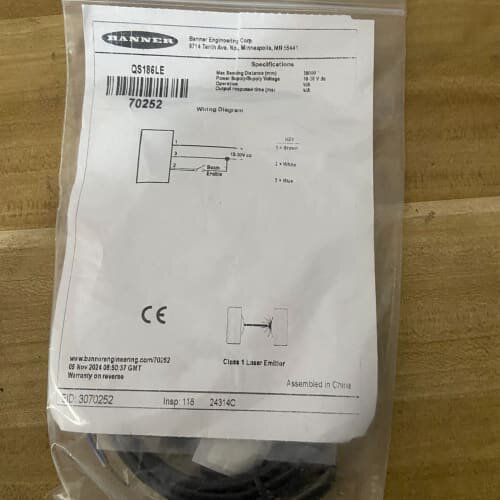 BANNER光电传感器 QS186LE 70252图！数（议价)