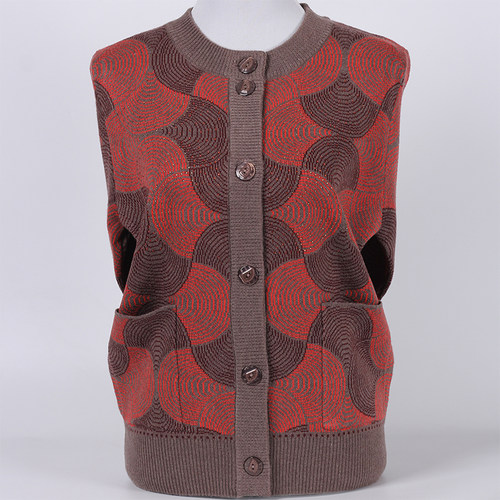 长袖纽扣中老年开衫加绒