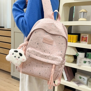 通勤双肩包大学生高颜值ins女生初中高中上学轻便大容量百搭书包