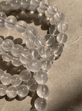 皮皮pipi｜天然冰透奶白晶手串冰种温柔白水晶星光奶白晶手链高冰