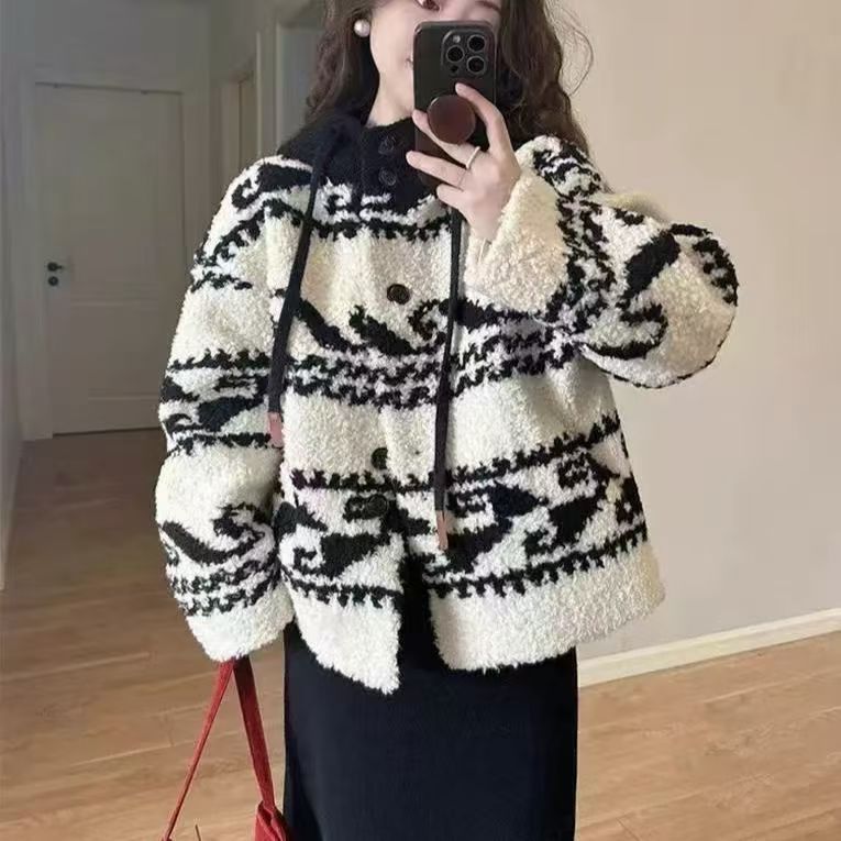 羊羔毛外套女2025新款爆