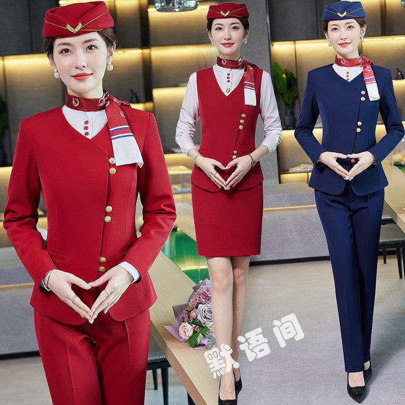 红色军鼓队套装女新款打鼓演出服装洋鼓乐队喜庆高端空姐职业制服