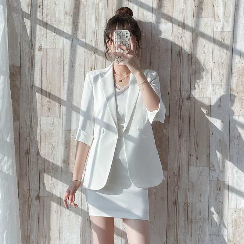 房地产销售工作服套装白色西装时尚气质夏季OL工装案场客服职业装