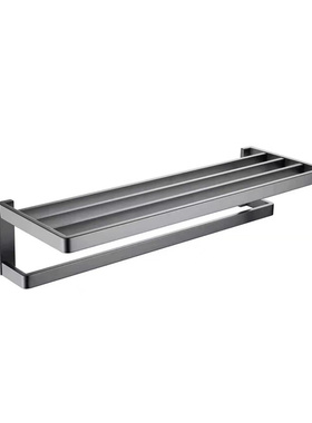 LANCE拉丝枪灰色浴巾架毛巾杆浴室五金挂件拉丝金有盖纸架马桶刷