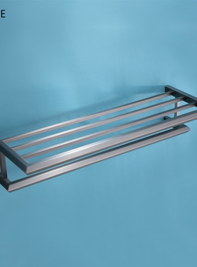 LANCE拉丝枪灰色浴巾架毛巾杆浴室五金挂件拉丝金有盖纸架马桶刷