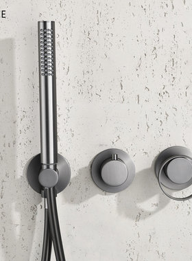 德国LANCE暗装淋浴花洒套装拉丝枪灰色拉丝金入墙花洒