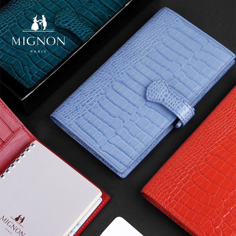 法国mignon笔记本商务真皮手账本可拆卸日程管理每日计划工作效率手册