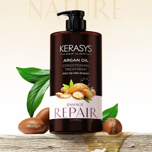 韩国代直邮购 Kerasys艾敬摩洛哥坚果油护发素养发霜2瓶修复防脱