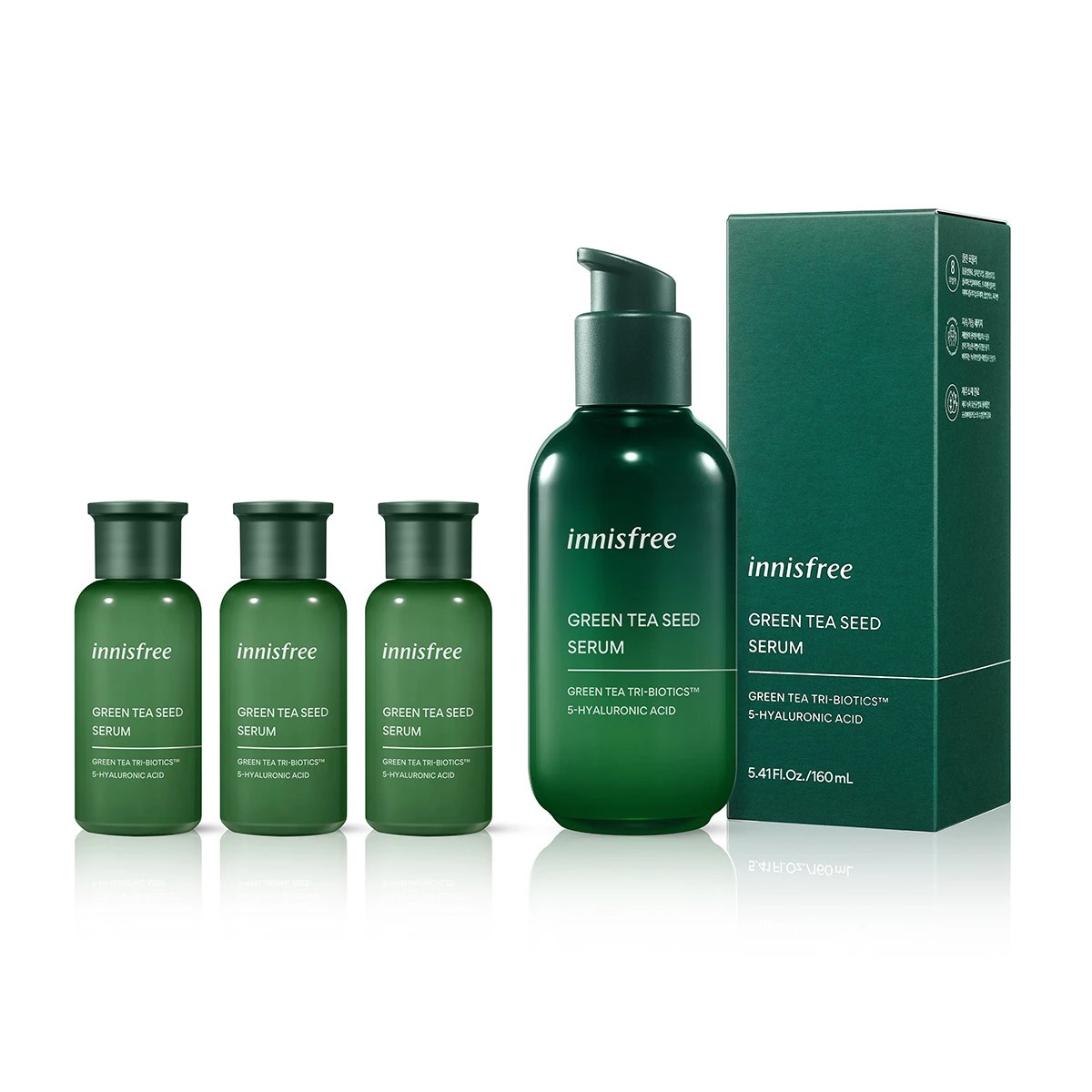 韩国代购直邮 Innisfree悦诗风吟绿瓶精华绿茶籽精华肌底液大容量