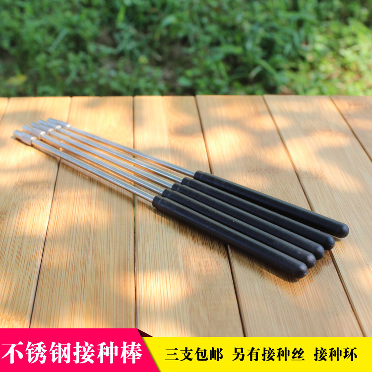 实验室食用菌接种棒 不锈钢接种丝 接种环 接种工具22cm三支包邮