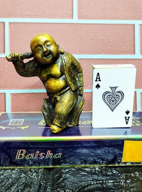 铜制摆件，开心小和尚，一物一图