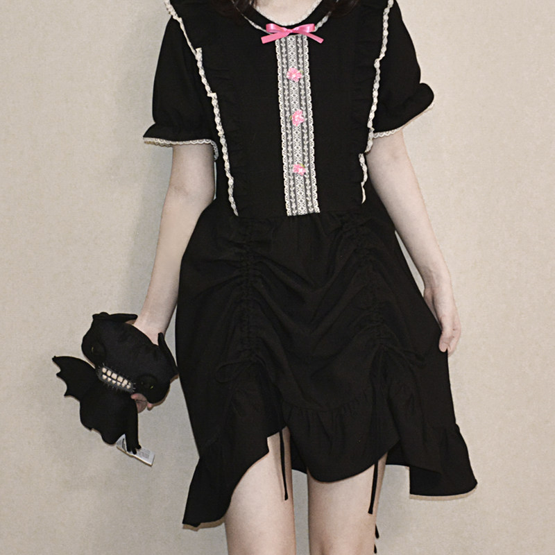 软软的露西《幻想生物》漫画少女甜酷裙摆抽绳连衣裙蓬蓬裙