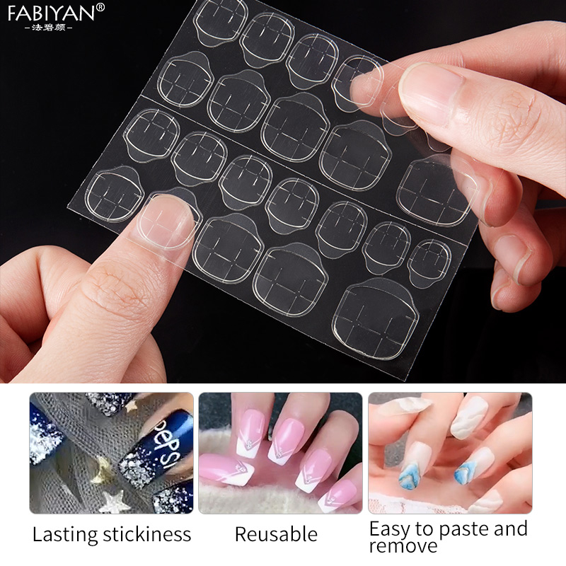 法碧颜透明隐形双面胶假指甲