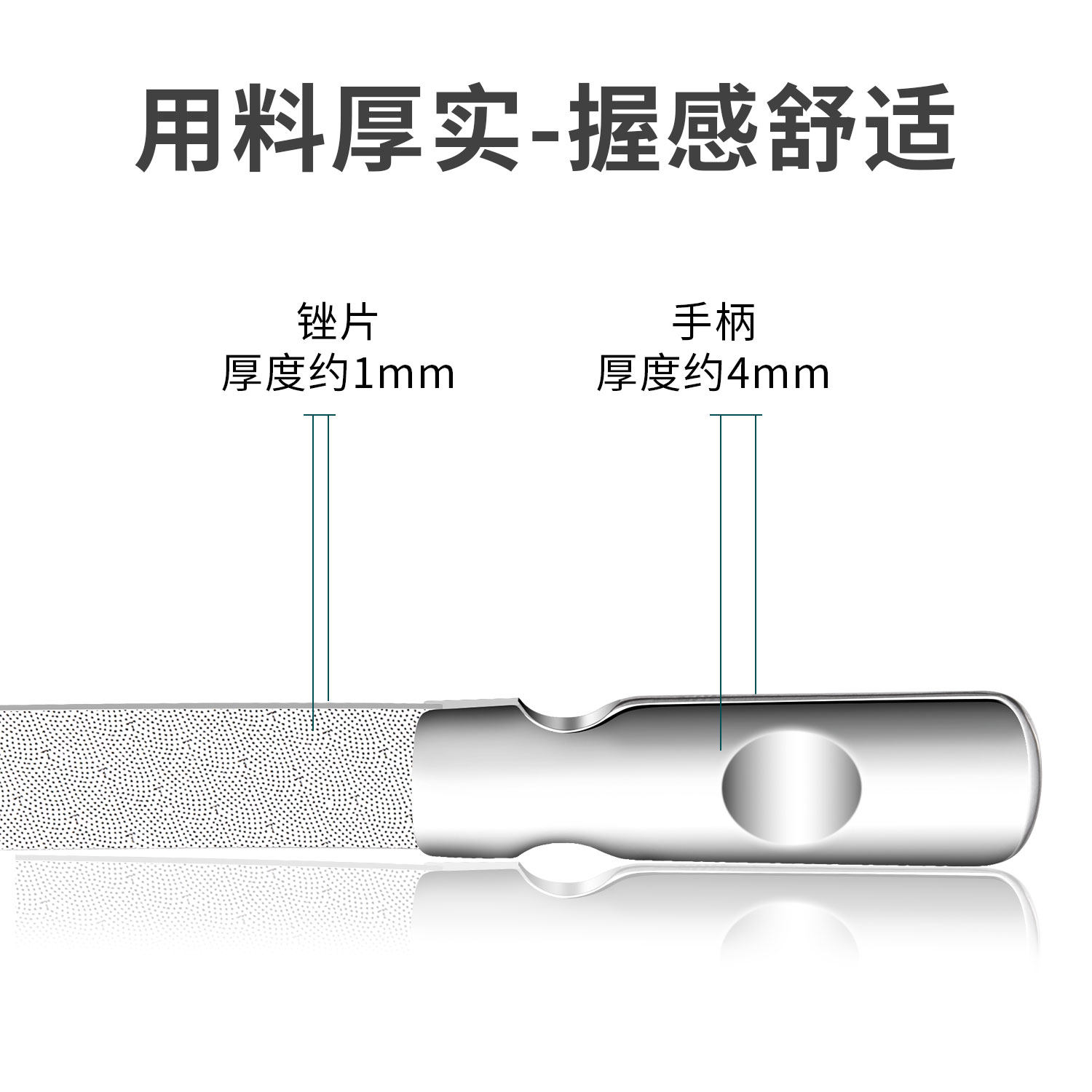 네일 파일 매니큐어 연마 스테인레스 스틸 러빙 스트립 페디큐어 유물 도구 양면 연마 네일 파일 회색