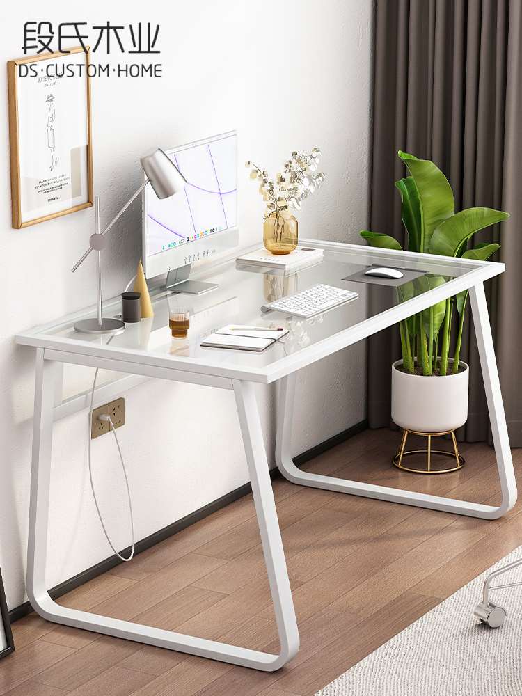 设计风电脑台式钢化玻璃办公现代简约学生书桌家用经济型写字台桌