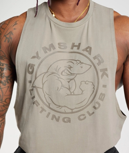 2024新色 GYMSHARK LEGACY DROP 运动背心轻薄弹力棉感鲨鱼坎肩