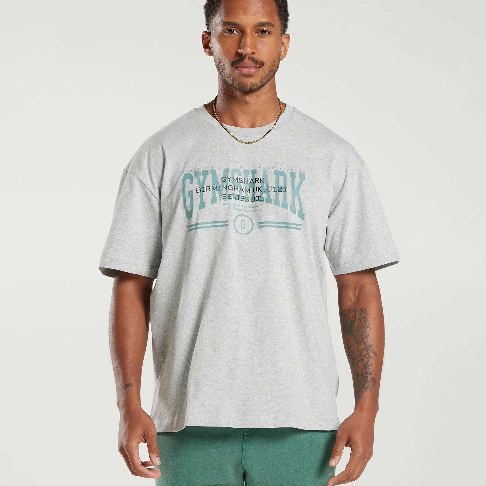轻薄舒服 GYMSHARK Collegiate T-Shirt  学院风宽松运动短袖t恤