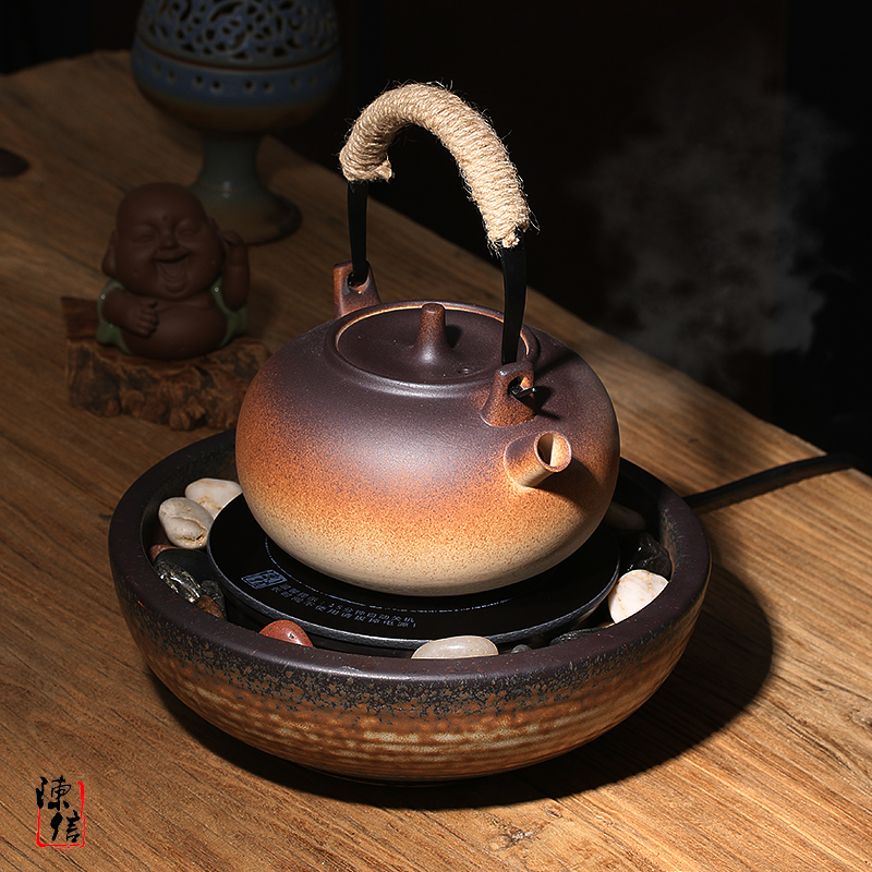 日式迷你茶炉家用小型电陶炉煮茶器陶壶烧水铁壶泡茶静音功夫茶具