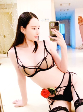 现货AP AGENT薄纱交叉绑带文胸深V内搭内衣聚拢黑色性感蕾丝胸罩