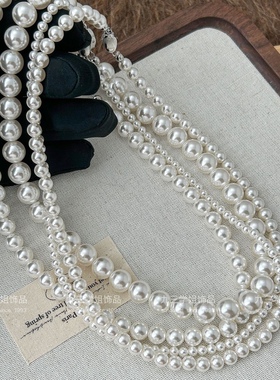 升级推荐！2026新款高品质不掉色元宝扣澳白色珍珠项链轻奢高级感