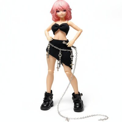 1/12蜗之壳艾琳神罚缪可6寸女兵人打底连衣裙配件机娘素体衣服