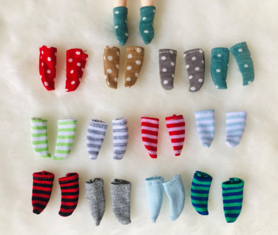 ob11娃衣 GSC bjd body9 阿巳2.0 素体 袜子 短袜 点点袜